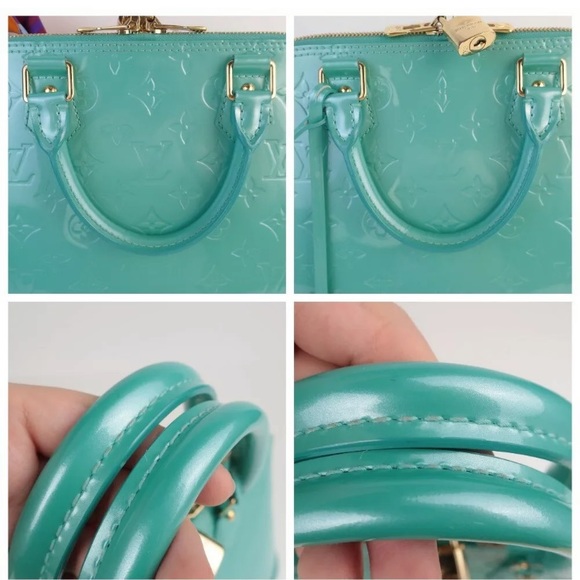 SOLD!!!😍Louis Vuitton Bleu Lagon Vernis LV Alma - Picture 6 of 9